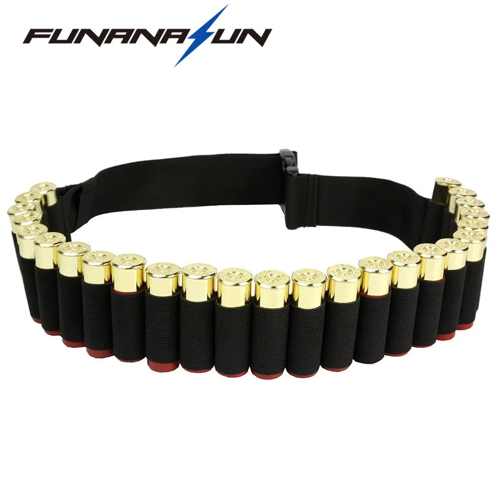 Tactical 25 Buttstock Shotgun Shell Bandolier Belt 12/20 Gauge Ammo