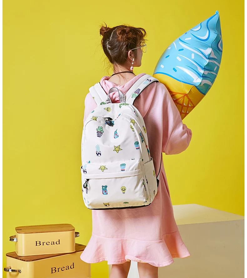 Повседневный Женский школьный рюкзак CIKER для девочек-подростков с цветочным принтом, рюкзаки для путешествий, повседневный рюкзак с цветочным принтом, Mochila