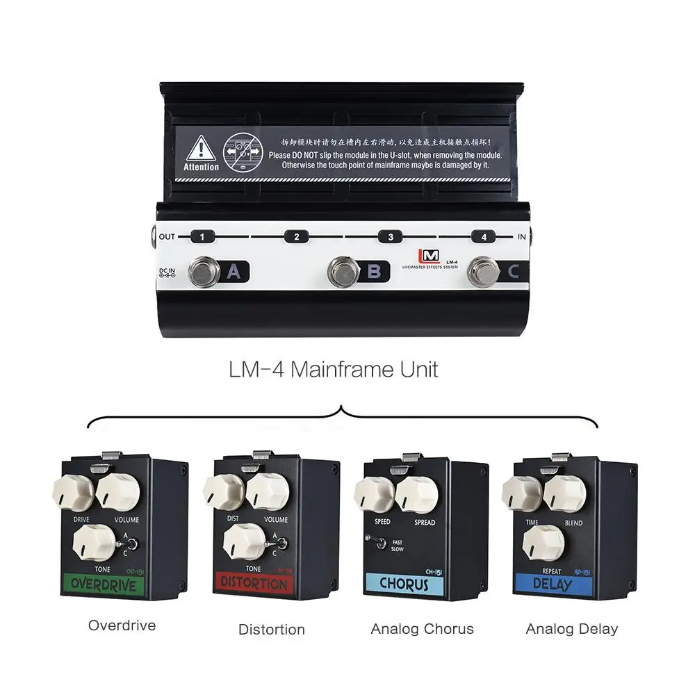 BIYANG LiveMaster серии LM-4 блок мэйнфреймов с 4 блок эффектов для гитары