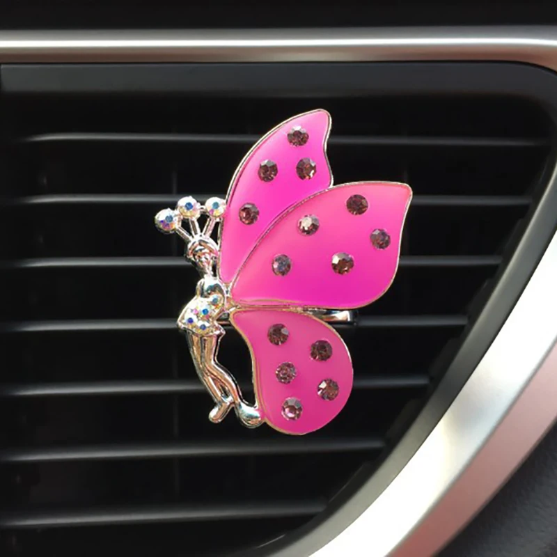 Us 3 27 15 Off Cute Air Freshener In Car Flavouring Auto Perfume Car Aroma Diffuser Butterfly Girl Car Accessories Interior Decor Air Vent Clip In