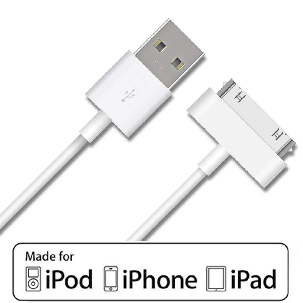 Ascromy Usb Кабель зарядного устройства для iphone 4 4s ipod nano ipad 2 3 iphone 4 s iphone4 iphone 4s 30 pin 1 м Шнур usb зарядный кабель