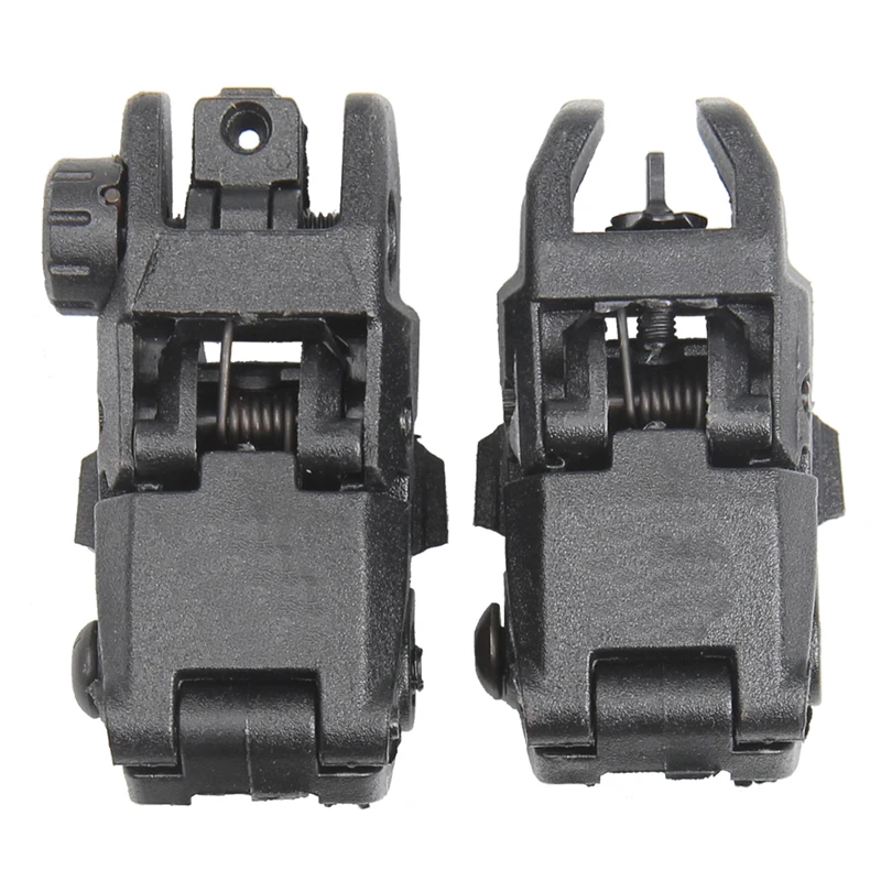 Tactical Military Arms Gear GEN 1 Front and Rear Back Up Sight Set Tan or Black RL27-0003-01BK