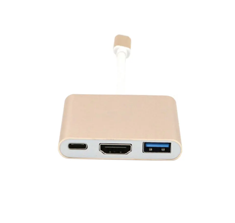 USB 3.1 Type C Thunderbolt 3 TO HDMI USB 3.0 multi-port Adapter Dongle Dock Cable for New Macbook Pro Mouse Keyboard TV Phone (6)