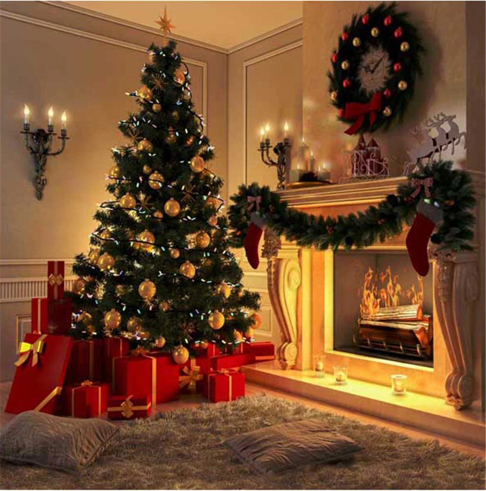屋内暖炉の花輪 クリスマスの背景 印刷されたギフトボックス ゴールドのボールが付いたクリスマスツリー 子供たちのパーティーの写真ブースの背景 背景 Aliexpress 屋内暖炉の花輪 クリスマスの背景 印刷されたギフトボックス ゴールドのボールが付いたクリスマスツリー 子供たちのパーティーの写真ブースの背景 背景 Aliexpress