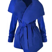 Hitmebox/Новинка года; сезон осень-зима; Модные женские Асимметричные тренчи; пальто с большим отворотом; приталенные элегантные шерстяные куртки с длинными рукавами