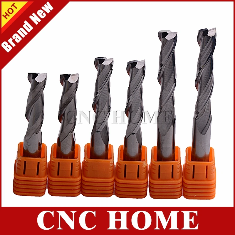

2pcs Milling Cutter 8mm Wood CNC Router Bits Carbide End Mill 2 Two Flutes Spiral Cutting Bit Set 32mm 42mm 52mm CEL 10mm Shank