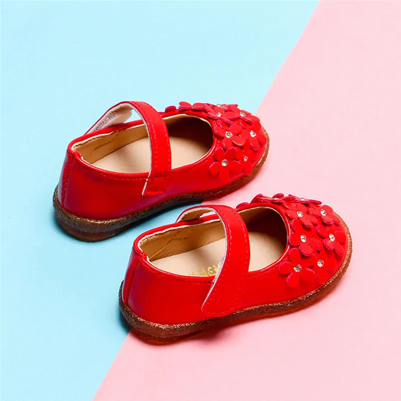 Sandals 2019 new Toddler Baby Girls Children Flower Leather Single Shoes Soft Sole Princess Shoes #4M14 (20)