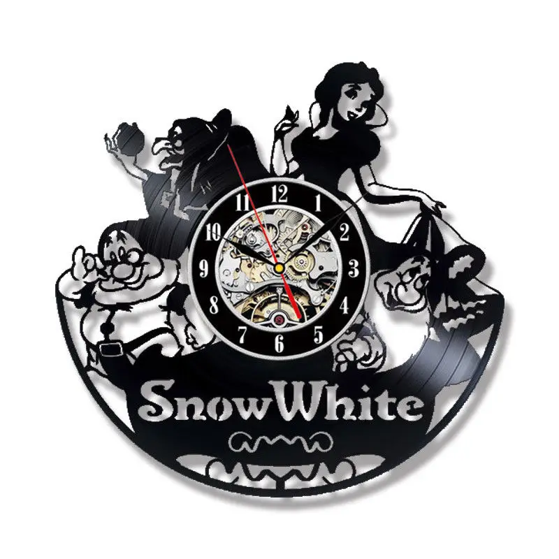 

2019 Horloge Mural Cute Cartoon Wall Clock Design Decorative Girls Room Snow Princesse Theme Clocks Watch Home Decor Silent