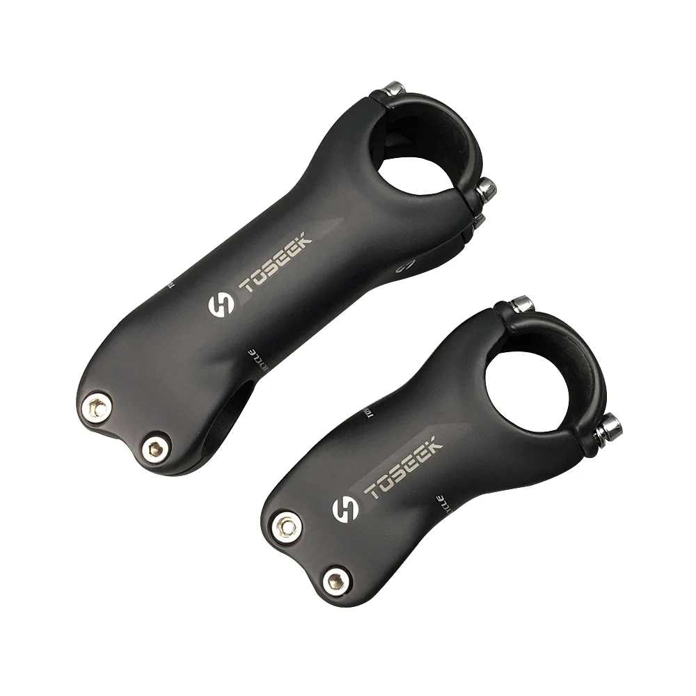 TOSEEK Full UD Carbon Fibre Bicycle Stem Bike Parts Matte 6/17 Degrees 70mm/80mm/90mm/100mm