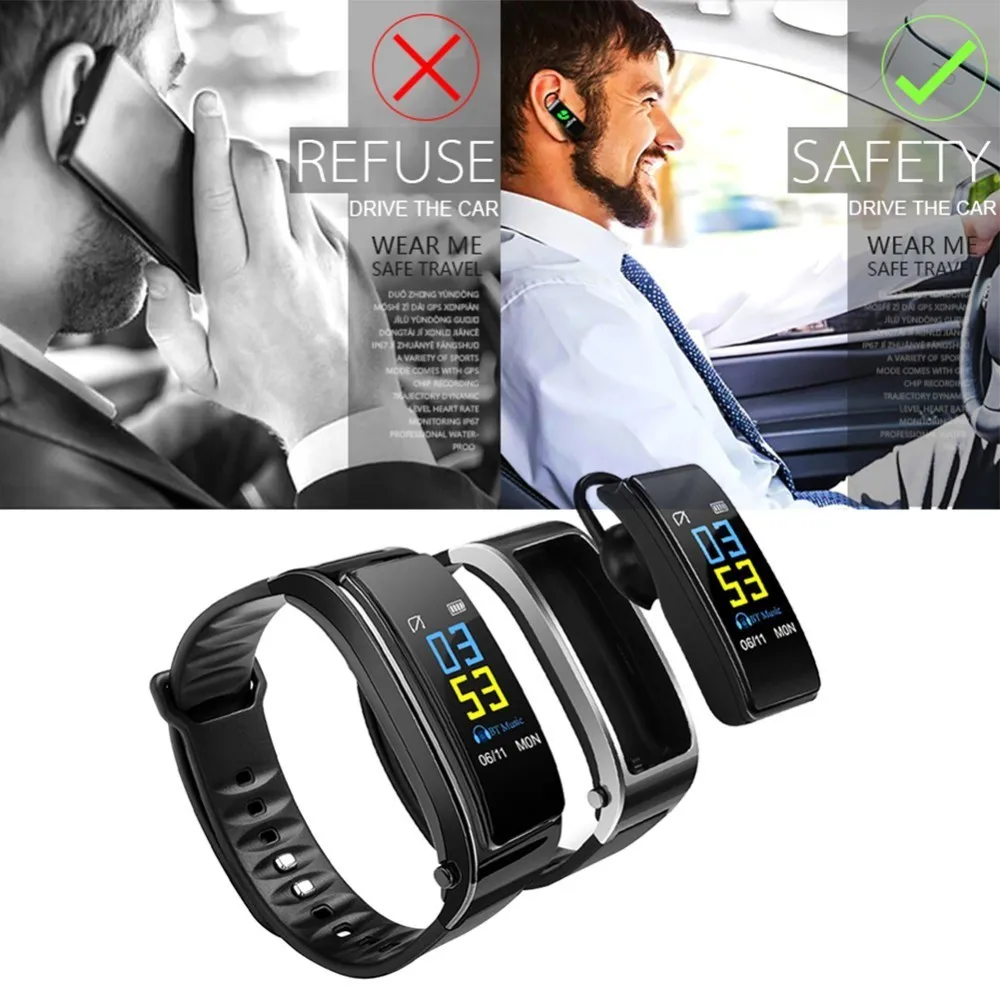 Najtaniej Bluetooth Y3 kolor zestawu słuchawkowego mówić Smart band Monitor pracy serca sport inteligentny zegarek Passometer opaska na rękę fitness tracker