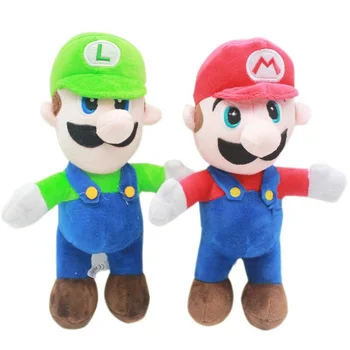 

Skyleshine 2Pcs/lot Mario And Luigi 10" 25cm Super Mario Bros Plush Doll Stuffed Toy S6250