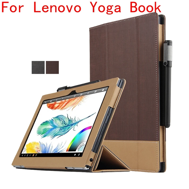 Чехол для Lenovo Yoga Book 10 1 GARUNK откидной на магните лоскутный кожаный защитный чехол