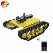 TS100 Wi-Fi/ручка/Bluetooth RC управление Робот Танк шасси автомобиля Комплект для Arduino с UNO R3, 4 дорожный мотор драйвер платы, Wifi модуль