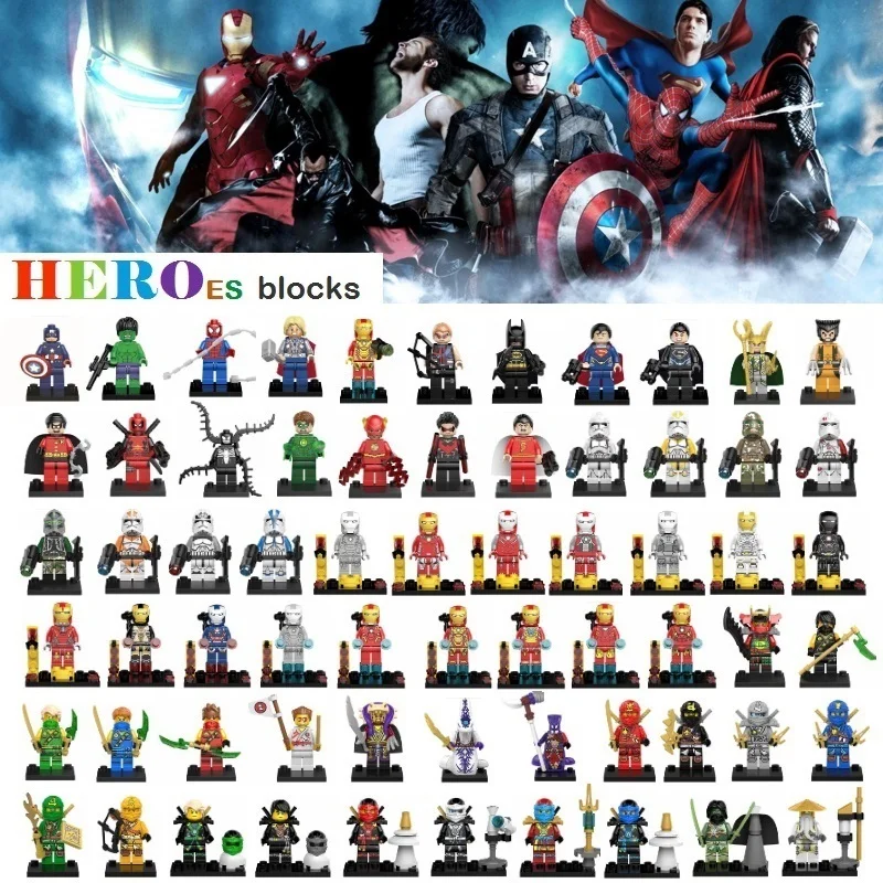 

Single Super Heroes Building Block Legoed Stormtrooper Darth Vader Han Solo Jedi Yoda Thanos Figure Brick Star Wars Toy kid gift
