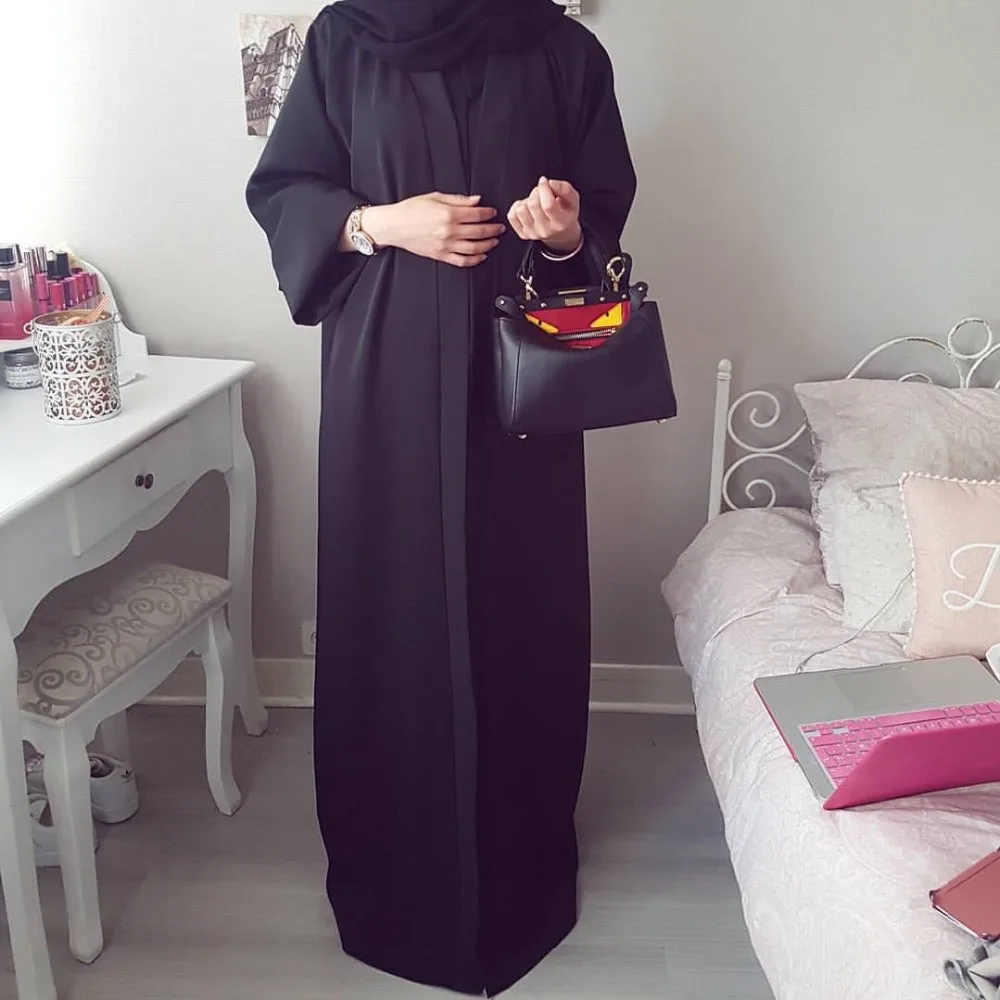 Buytiz ОАЭ открытый стежок красный хаки черный Дубай Кафтан Халат длинный кардиган мусульманская абайя молитва платье для женщин турецкая исламская одежда