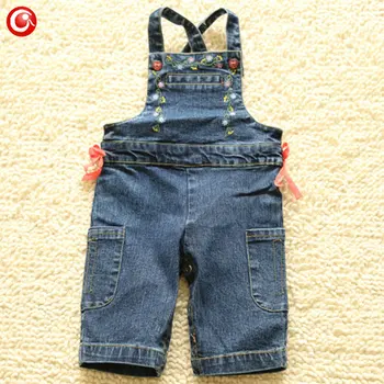 

Infant Baby Girls Denim Overalls Newborn Boys Jeans Pants Bowknot Kids Jumpsuits Trousers Clothes Baby Rompers Clothing 0-24M