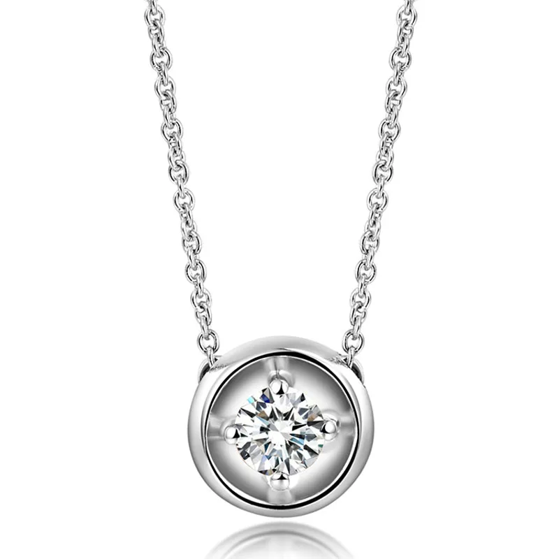 

Fashion Necklace for Youth Girls Genuine 925 Sterling Silver Gorgeous Ladies Cubic Zirconia Necklace Pendant Gift for Lover