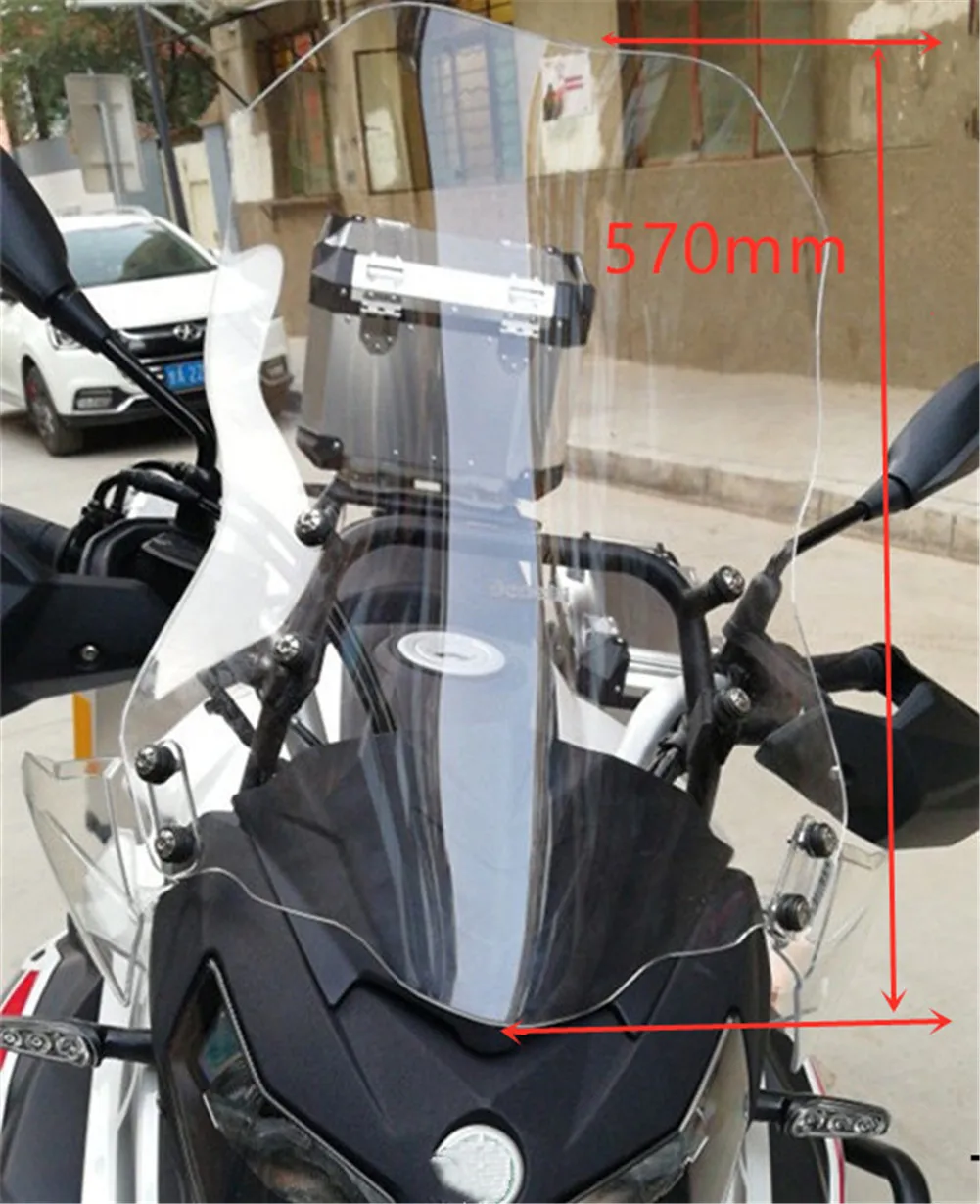 Мотоциклетные ветровые дефлекторы лобовое стекло для Benelli TRK502 TRK 502 - Цвет: Transparent 570mm