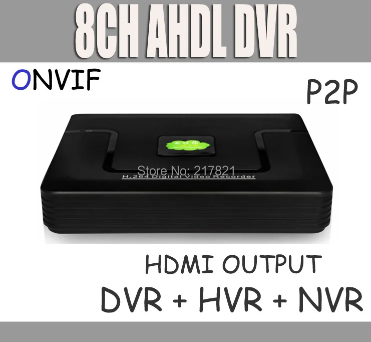 1080P HDMI 8CH Hybird AHD CCTV DVR Recorder 1080N 960H Onvif P2P xmeye easy visit DVR NVR HVR 3 in 1 For IP and Analog Camera
