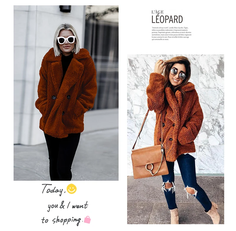Warm Winter Coat Women Faux Fur Fleece Jacket Casual Woman Long Sleeve Overcoat Fourrure Femme 2018 Plus Size Coats And Jackets (4)