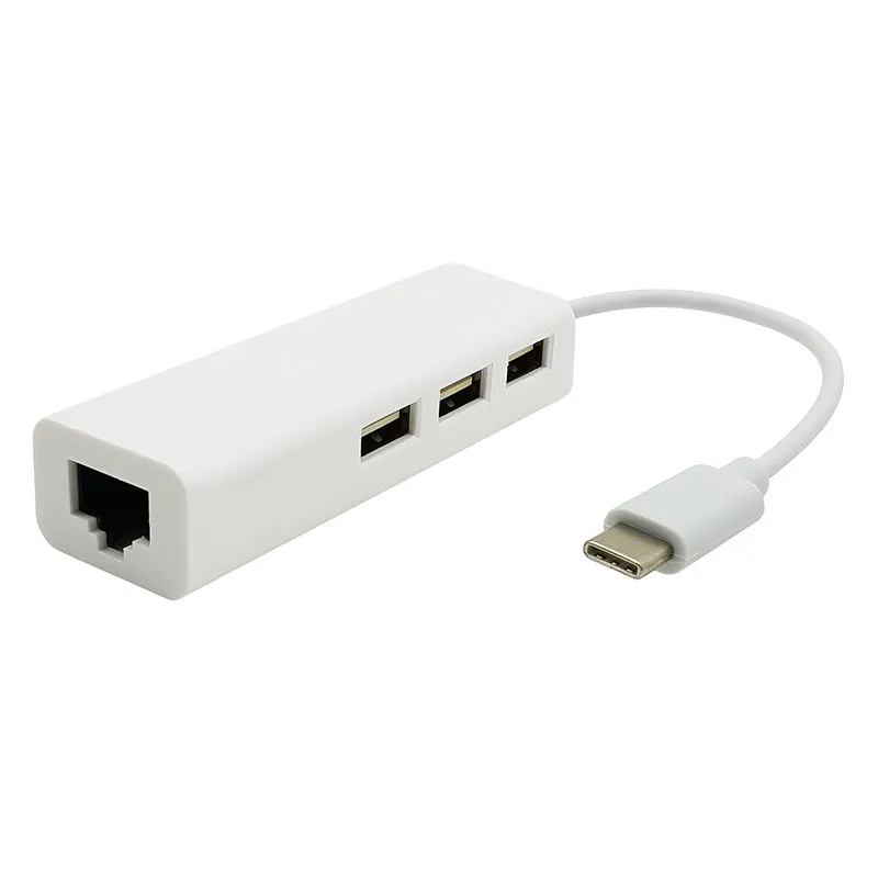 USB-C Type C USB 3 1 к 2 0 концентратор порта с RJ45 проводная сетевая карта LAN адаптер