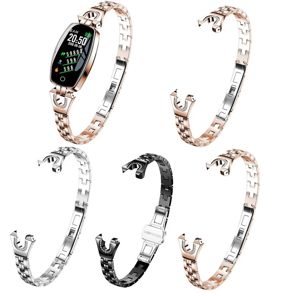 

Smart WOMEN Watch Luxury Stainless Steel Strap Wrist Band Bracelet Replacement Wearable Corrosion-resisting For H8 Smart Watch