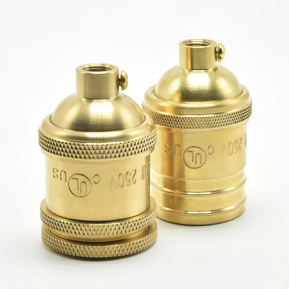 E27 Vintage Socket Brass UL Certified Edison Screw Bulb Lamp Holder 4A 250V Good Quality Loft