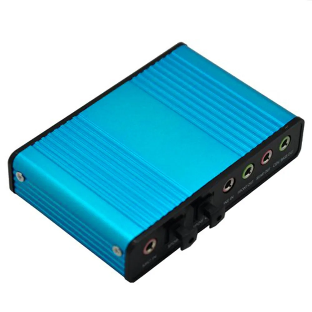 USB Внешняя 6 канальная оптическая звуковая карта 5 1 SPDIF аудио 3 мм Mic in Jack