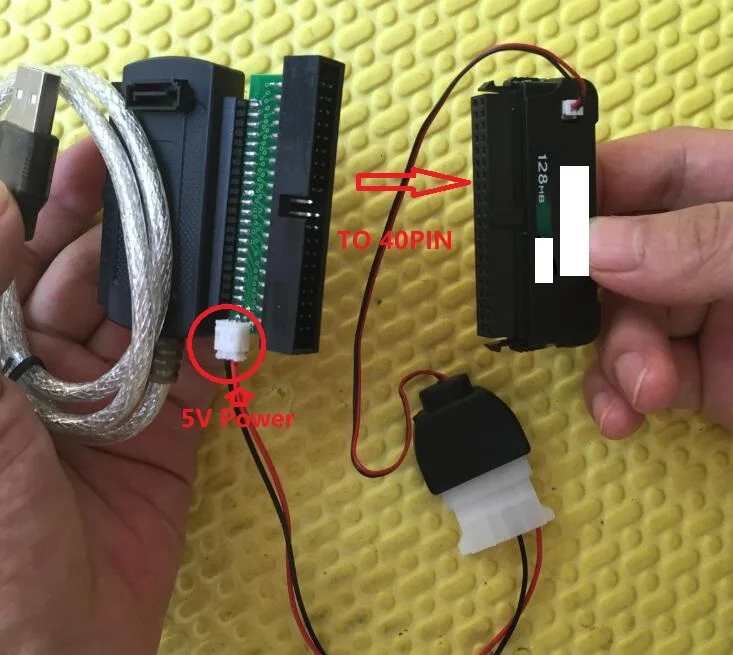 Velocidade para Ide 44p 40p Sata Disco Rígido Eletrônico Hdd Ssd Dom Leitor de Cartão 40 & 44 Buraco 40pin 44pin Sata cf Dom Adaptador Usb2.0 Alta - Imagem 2