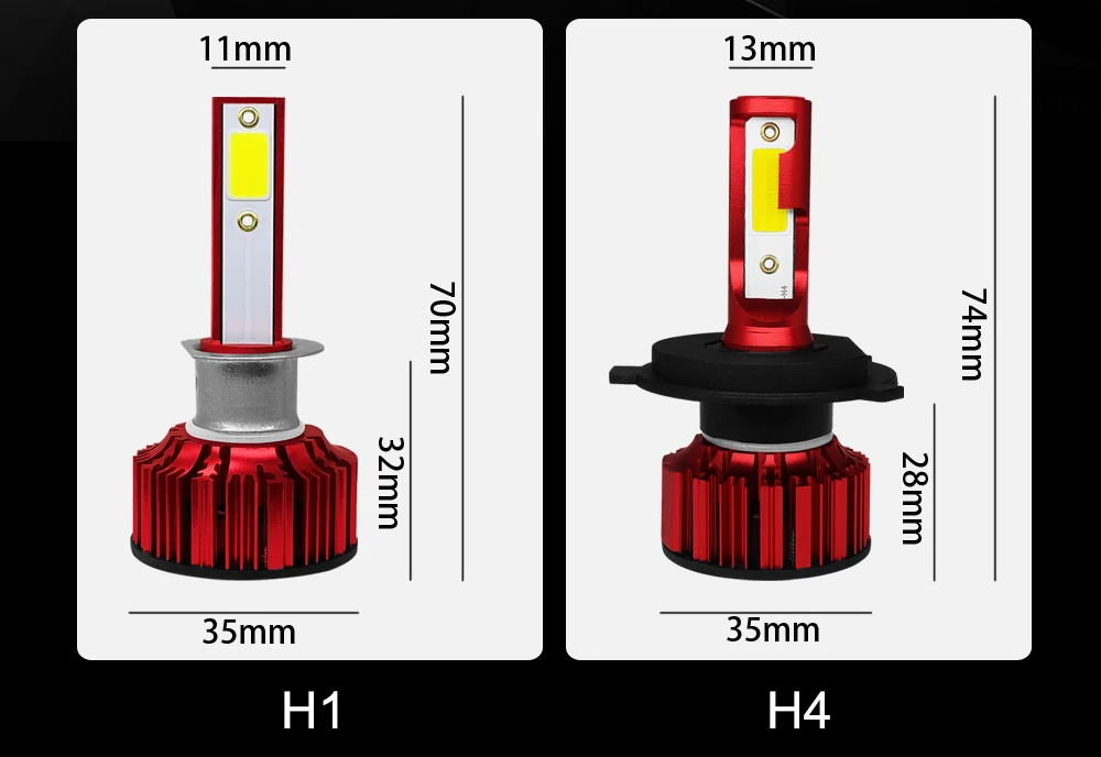 Roadsun Spotlight светодиодный H4 8000Lm автомобиля света COB Чип Авто Лампа H1 H8 фары 9005 HB3 6000 K 9006 HB4 H11 H7 светодиодный Лампа 12 V 80 Вт
