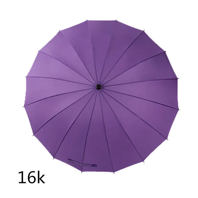 Сильный атмосферостойкий зонтик высокого качества 16 k/24 k большой зонтик с длинной ручкой - Цвет: 09