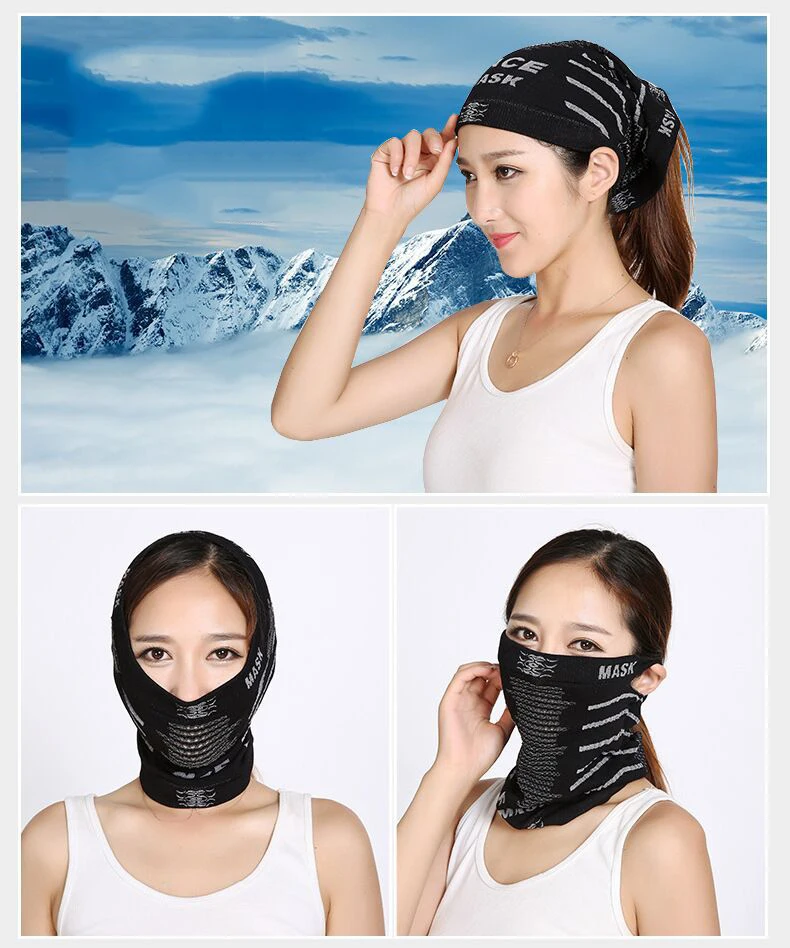 Женская многофункциональная маска на половину лица для спорта на открытом воздухе, дышащая Ветрозащитная маска для езды на мотоцикле, защита от пыли и УФ-лучей, велосипедная маска