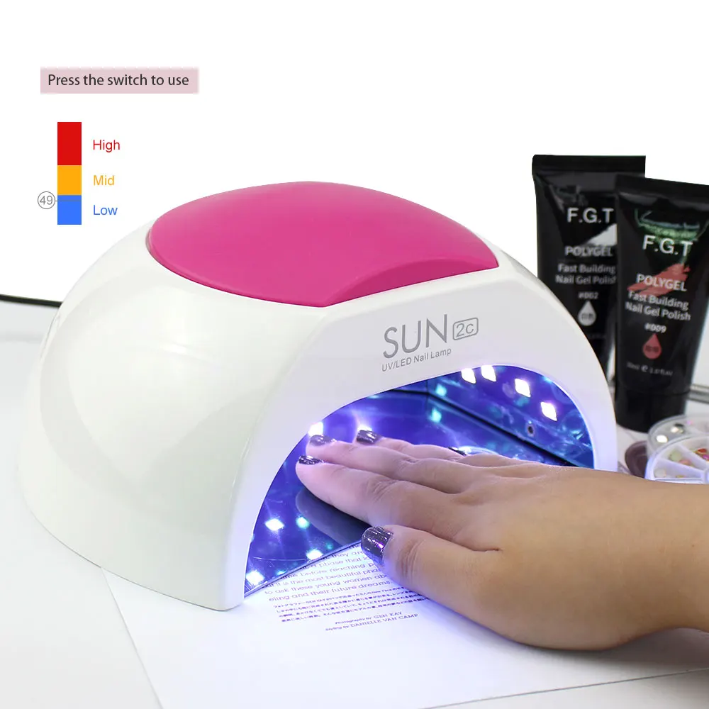 

SUN2c UV LED Automatic Sensing Nail Nail Light 48W Nail Dryer 110-240V Phototherapy Machine Fast Curing Gel Varnish Nail Tool