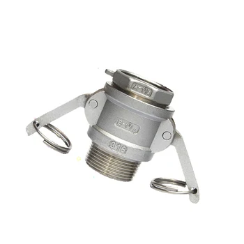 

1/2" BSP Male Thread x 1/2" BSP Female Thread 304 Stainless Steel B + A Type CamLock Fitting Pump Adapter Cam Groove Coupling