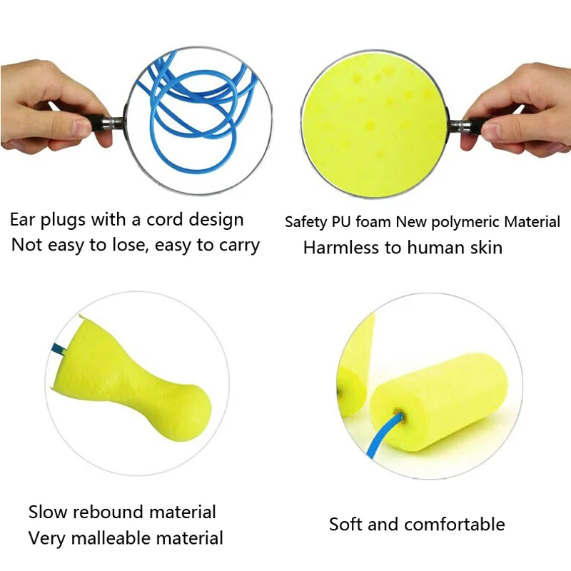 mens waterproof work boots 10pairs Authentic 3M 311-1250 PU Foam Soft corded Ear Plugs Anti-noise sleeping Reduction Norope Earplugs Protective earmuffs industrial safety hand gloves