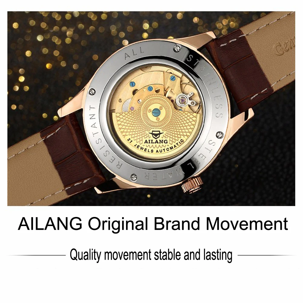 Ailang الساعات الميكانيكية الرجال جلد طبيعي الرجال ووتش التقويم للماء الساعات top ماركة فاخرة relogio masculino 2017 Ailang الساعات الميكانيكية الرجال جلد طبيعي الرجال ووتش التقويم للماء الساعات top ماركة فاخرة relogio masculino 2017