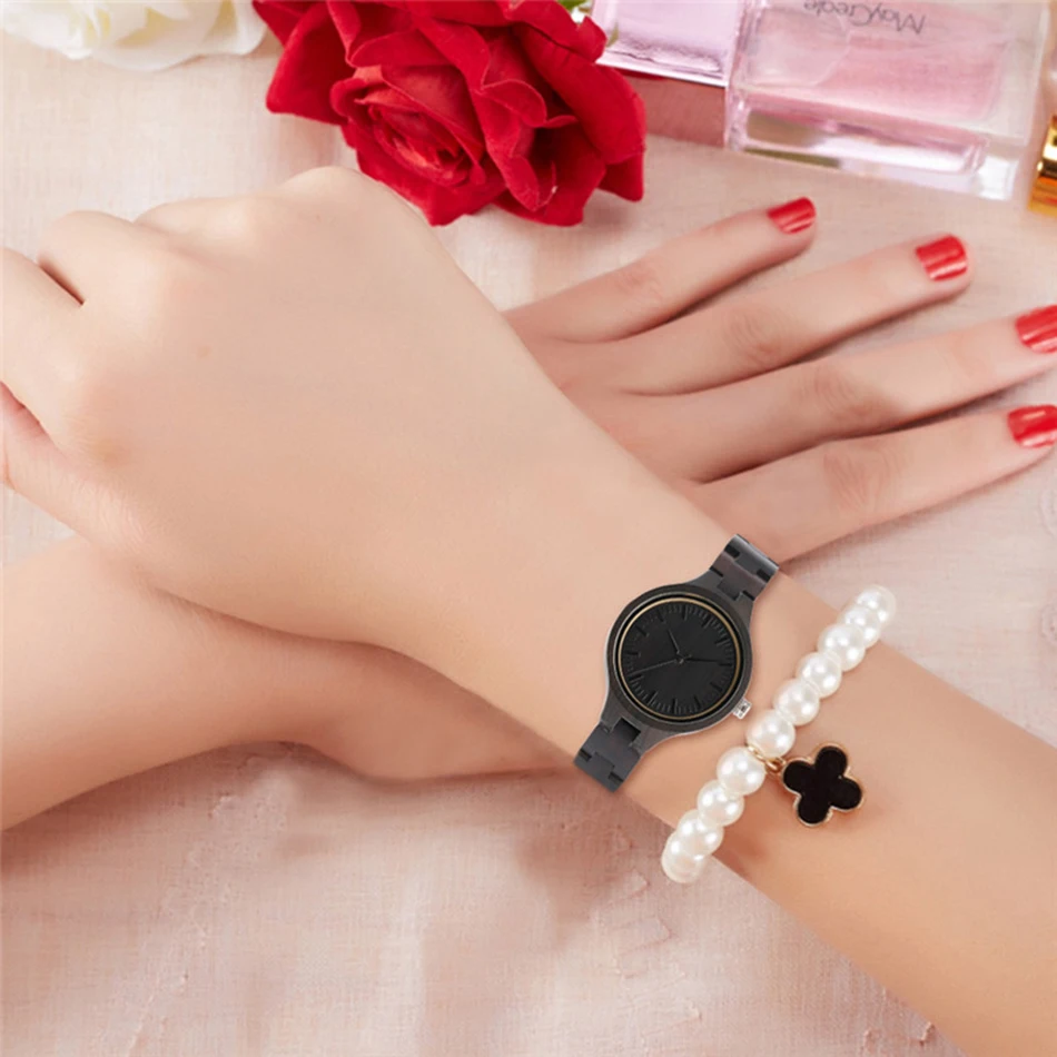 Nature Womens Wooden Wrist Watch Ladies Creative Full Wood Watch Fashion Bracelet Trendy Bamboo relogio feminino 8
