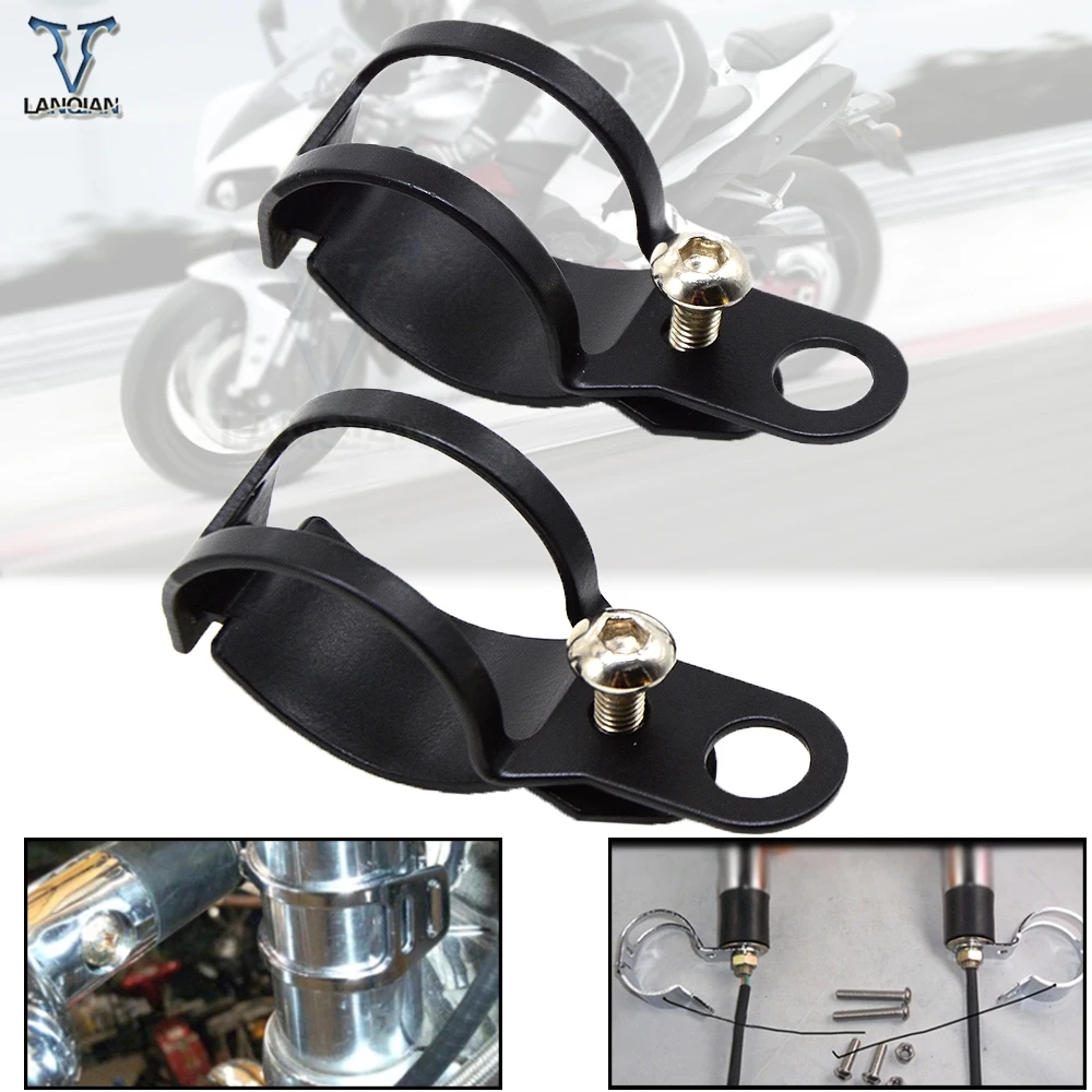 

Turn signal light fork mount clamp Holder Motorcycle Mount Bracket Relocation For 30-45mm Front Fork Harley Scooter honda dio