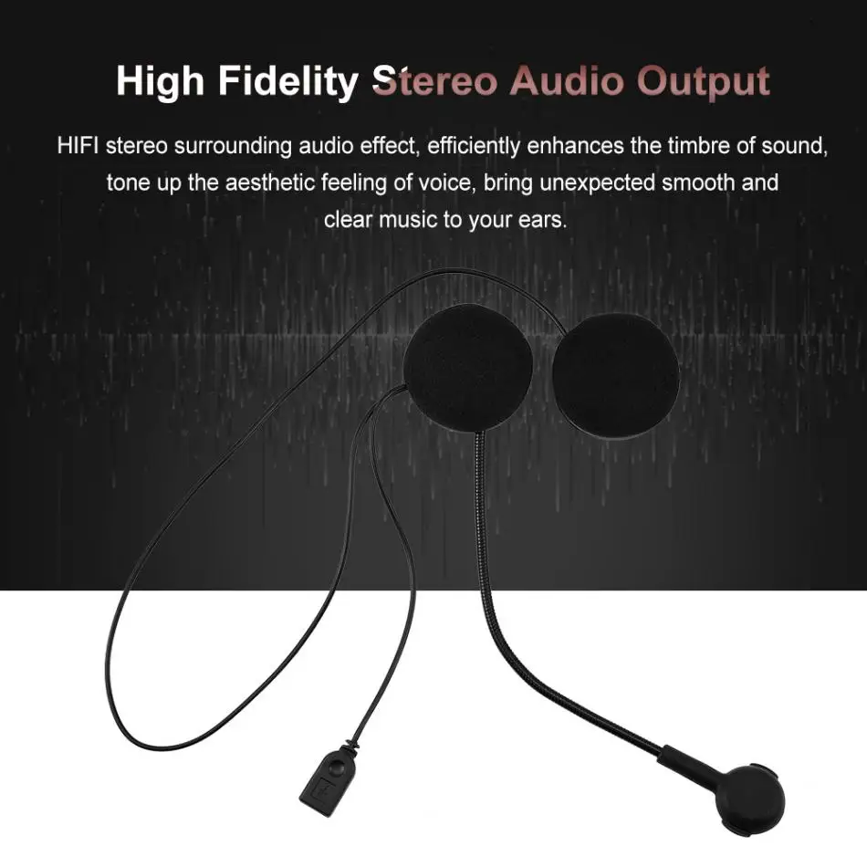 Беспроводные Bluetooth Hi-Fi стерео наушники HD микрофон hands free для мотоцикла наушники для шлема с высоким качеством