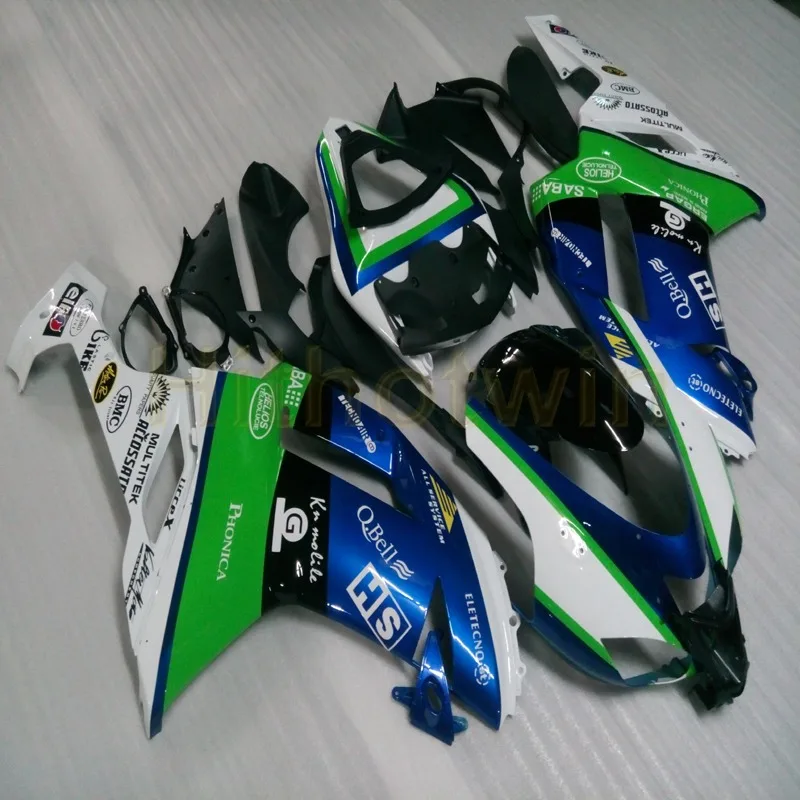 Пользовательские мотоцикла корпуса для ZX 6R 07 08 636 ZX6R обтекатель zx6r 2007 2008 +