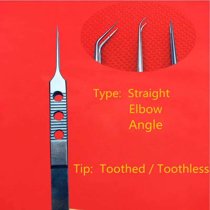 Офтальмологический пинцет с плоской ручкой титановый сплав ласточкин прямой/изогнутая головка щипцы офтальмологический инструмент 11 см