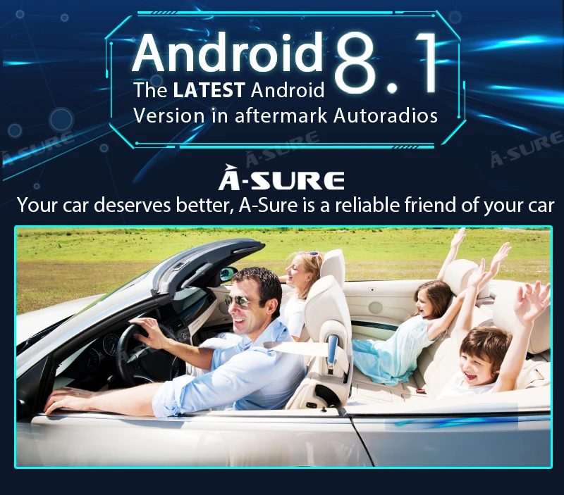 Discount A-Sure 2 Din Android 8.1 Car Auto Radio GPS DVD Navigation For Vauxhall Opel Astra H G J Vectra Antara Zafira Corsa DAB 4G WIFI 1