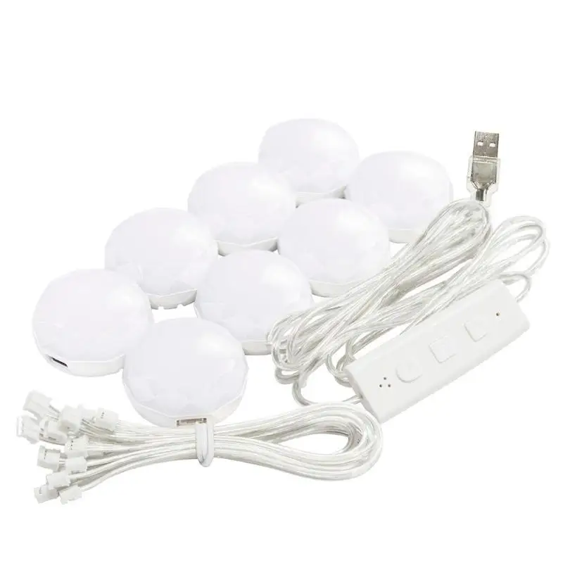 

Hollywood Style USB Makeup Mirror 4/8 LED Light Kit Vanity Light Bulbs for Dressing Table With Dimmer And Power Supply Plug