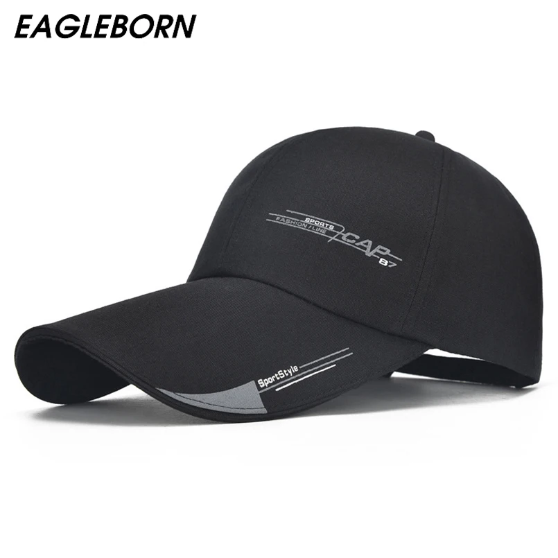 

2019 Unisex Sports Cap Mens Womens Casual Cap For Fishing Outdoor Baseball Cap Long Visor Summer Mesh Dad Hat Sunshade Hat Caps