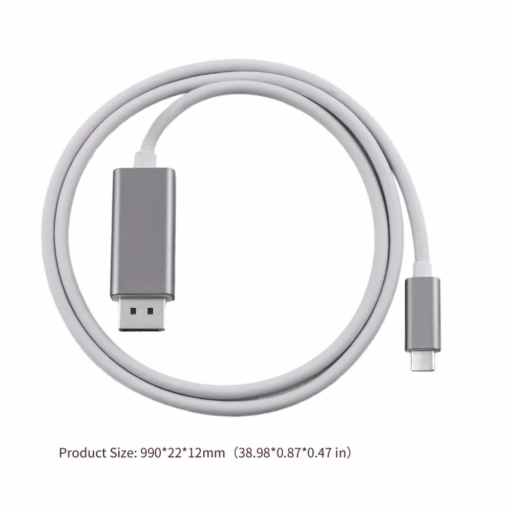 

HD USB-C Type C USB 3.1 Display Port 4k*2k 30HZ DP Cable HDTV Dongle Adapter Cable Converter for MacBook PC Computer 4K Ultra