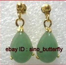 

beautiful Jewelry light green jade dangle earrings
