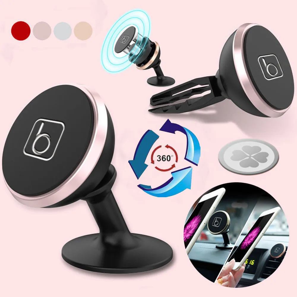 

Car Phone Holder Magnetic Air Vent Mount Mobile Smartphone Stand Magnet Support Cell Cellphone Telephone Desk in Car GPS