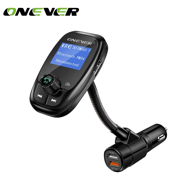 Вращающийся fm модулятор Onever Bluetooth автомобильный комплект MP3 плеер быстрая