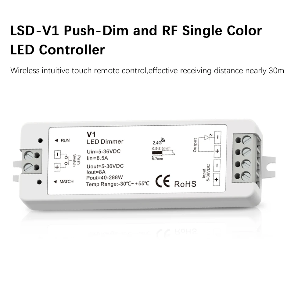 Светодиодный PWM Беспроводной RF Диммер 2,4 г 4-Zone/Wi-Fi пульт для Управление DC12-24V Яркость регулировка для Светодиодные ленты