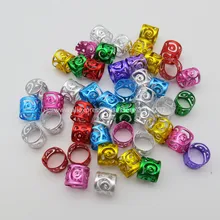 1000 шт./лот разноцветные 10/8. 5 мм бусины дреды для волос Регулируемый зажим для манжет приблизительно 8,5 мм отверстие